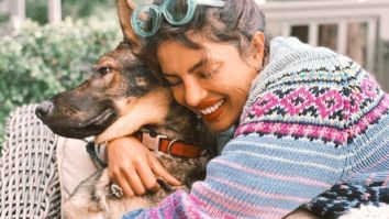 Priyanka Chopra Jonas cuddling with Gino the German shepherd is an image of every dog person ever!