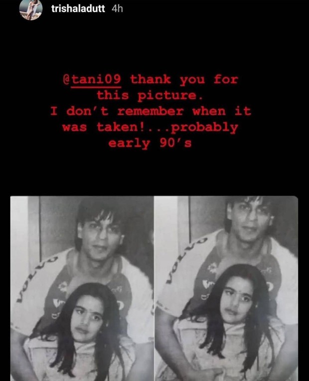 Sanjay Dutt's daughter Trishala Dutt shares unseen photo with Shah Rukh Khan Sanjay Dutt's daughter Trishala Dutt shares unseen photo with Shah Rukh Khan