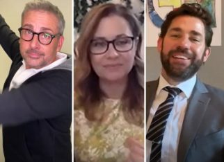 Steve Carell, Jenna Fischer, John Krasinski and The Office cast reunite to recreate epic wedding scene to surprise newlywed couple on Some Good News