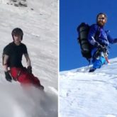 Tom Holland being an ace at snowboarding but Jake Gyllenhaal struggling is pretty hilarious, watch videos
