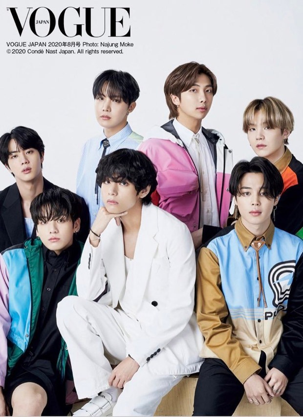 BTS members look heavenly in head-to-toe Prada collection on the August cover of Vogue Japan 