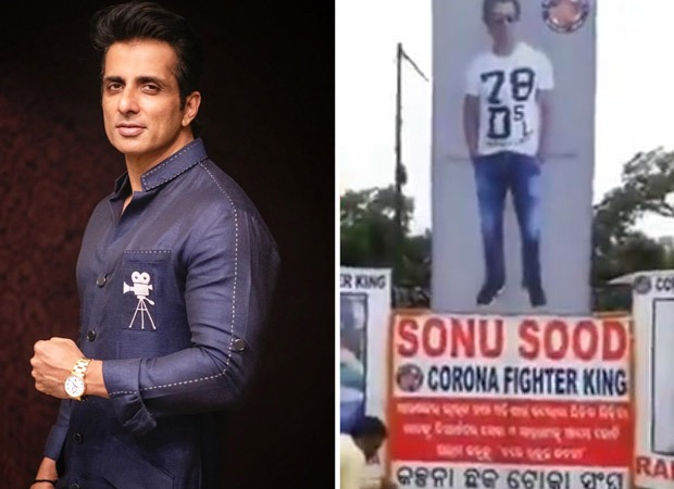 Odia fans honours Sonu Sood as Corona Fighter King with a big hoarding; actor responds 