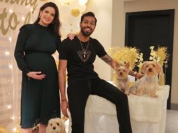 Hardik Pandya poses with wife Natasa Stankovic at the latter’s baby shower, see photo