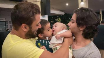 Salman Khan shares adorable picture with his niece Ayat and nephews Ahil and Nirvan