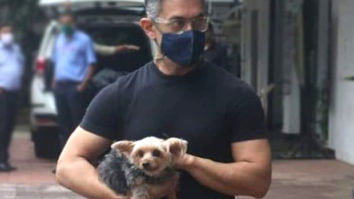 PICS: Aamir Khan spotted outside a pet clinic along with his furry friend