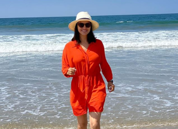 Sunny Leone shares pictures from her day out at the beach with her kids and husband 