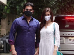 Arbaaz Khan and Giorgia Andriania spotted at Sohail Khan’s residence for Ganpati Darshan