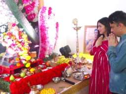 Bhushan Kumar and Divya Khosla Kumar spotted during Ganpati puja
