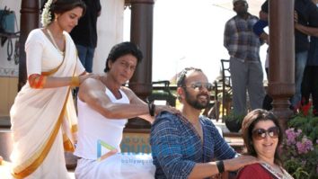 on the sets of the movie Chennai Express