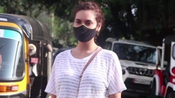 Esha Gupta snapped at Mount Mary Church in Bandra