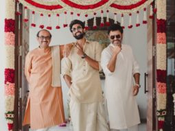Rana Daggubati strikes a pose with father Suresh Babu and uncle Venkatesh ahead of his marriage with Miheeka Bajaj