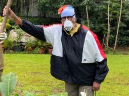 Amitabh Bachchan steps out of his house for the first time after COVID-19 recovery to plant a sapling in his mother’s memory