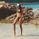 Lisa Haydon heads to the beach wit her kids; reveals that she wakes up early to enjoy an empty beach