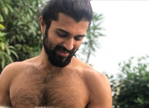 Vijay Deverakonda posts a shirtless picture as he poses with his 'cute beast'