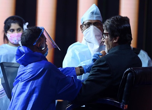 Amitabh Bachchan shares a picture from the sets of Kaun Banega Crorepati 12, shows they’re maintaining precautions