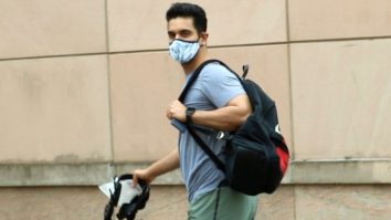 Angad Bedi spotted at Kokilaben hospital for leg routine check up