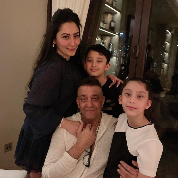 Maanayata Dutt shares a picture of Sanjay Dutt with Shahraan and Iqra as they reunite in Dubai Maanayata Dutt shares a picture of Sanjay Dutt with Shahraan and Iqra as they reunite in Dubai