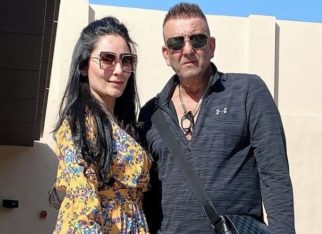 Sanjay Dutt and Maanayata Dutt strike a pose during their Dubai vacation