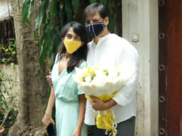 Vivek Oberoi and Priyanka Alva Oberoi spotted at their house