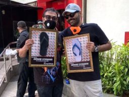 Anurag Kashyap and Kunal Kamra pose outside Arnab Goswami’s Republic TV office