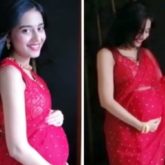 Amrita Rao looks ethereal in a saree as she flaunts her baby bump on Ashtami
