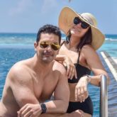 Angad Bedi and Neha Dhupia put on their best swim suits and smiles as they go vacationing in Maldives