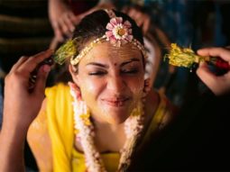 Bride-to-be Kajal Aggarwal gets captured at her candid best on her Haldi ceremony