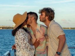 Glen Powell is third-wheeling as Nick Jonas kisses Priyanka Chopra in the latest picture 