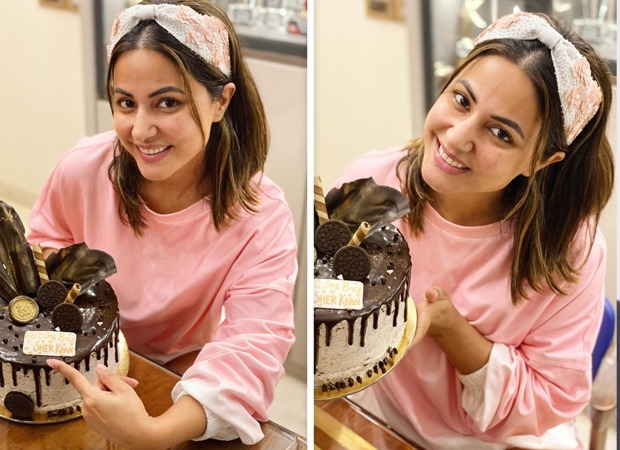 Hina Khan celebrates her return from Bigg Boss 14 with a cake!