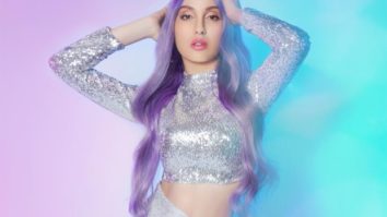 Nora Fatehi stuns in sparkly silver co-ord set and purple hair in ‘Nach Meri Rani’ poster