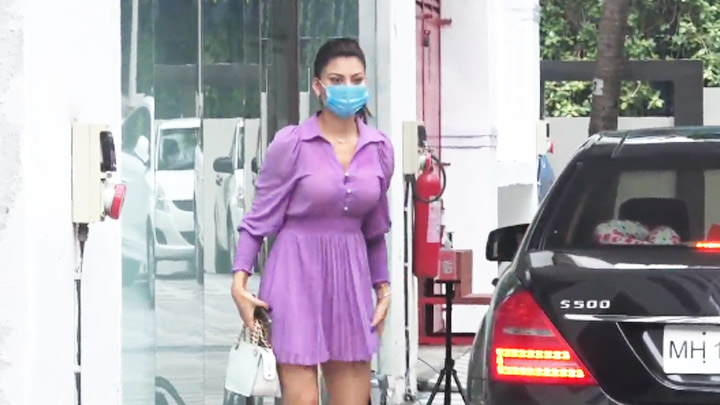 Urvashi Rautela at T-Series office for script reading