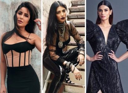 bollywood actress in black dress 10 celebrities who showed how to wear an all-black outfit 10 : Bollywood News YGroup_colourway-macayle Hit Different Faux Leather Size:US 18Plus / UK 22 / EU 48