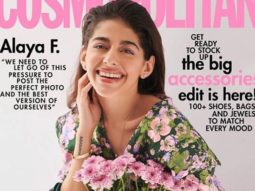 Alaya F looks stunning in a short floral print dress as she strikes a pose for the cover of a magazine