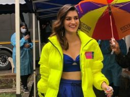 Kriti Sanon rocks the quirky avatar in a neon jacket as she shoots for Breezer Vivid Shuffle’s new campaign