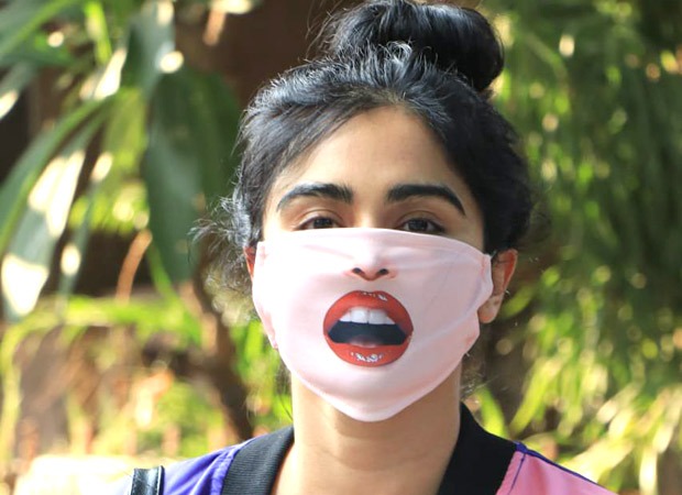 Adah Khan’s quirky mask with red parted lips gets heads turning