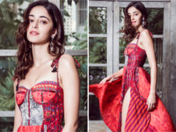 Diwali 2020: Ananya Panday opts for thigh-high slit Saaksha and Kinni multi-colour dress 