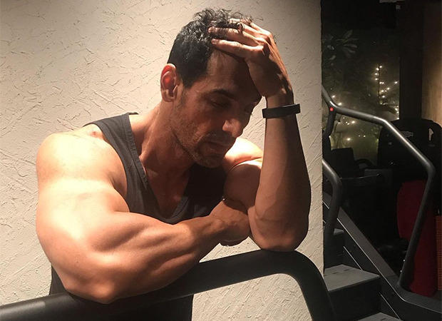 John Abraham flaunts his biceps after gruelling workout session, says he is smiling inside John Abraham flaunts his biceps after gruelling workout session, says he is smiling inside