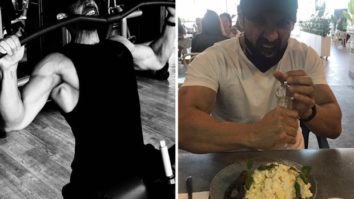 John Abraham is on beast mode in the gym; begins his day by crushing eggs