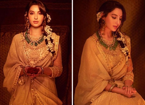 Nora Fatehi is captivating and regal in traditional Tarun Tahiliani lehenga during Diwali 