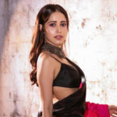 Nushrratt Bharuccha is giving us the festive vibe in her pink and black Shibori saree