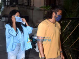 Photos: Farhan Akhtar, Shibani Dandekar, Zoya Akhtar, Satish Kaushik snapped at Javed Akhtar’s house in Juhu