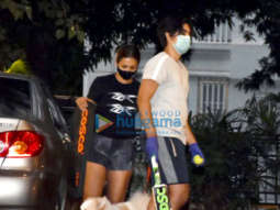 Photos: Malaika Arora playing cricket with son Arhaan Khan in Bandra