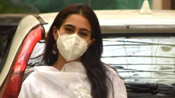 Photos: Sara Ali Khan and Abhishek Bachchan snapped at dubbing studio in Juhu