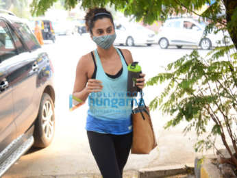 Photos: Taapsee Pannu snapped at salon in Bandra