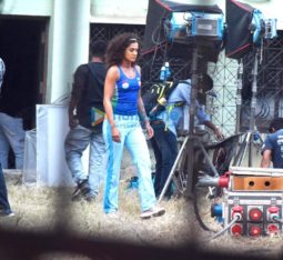 On the sets of the movie Rashmi Rocket