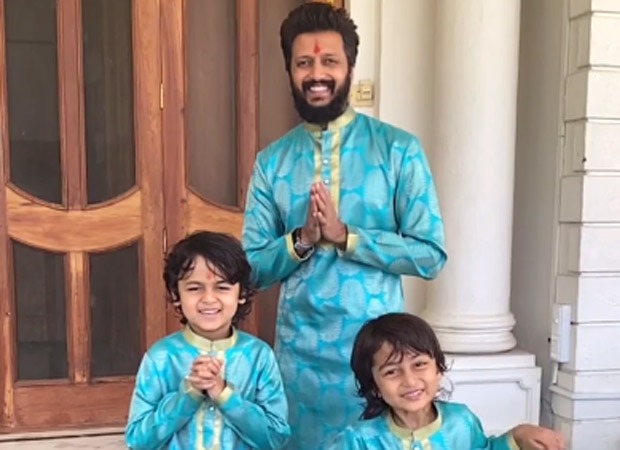 Riteish Deshmukh recycles his mother’s old saree to make Diwali outfits for himself and his kids