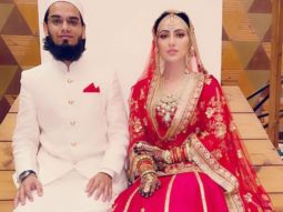 Sana Khan looks regal in bridal lehenga, shares first wedding photo with husband Mufti Anas 