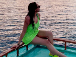 Sonakshi Sinha sports neon green outfit as she watches the serene sunset in Maldives