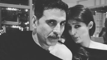 Twinkle Khanna says Akshay Kumar makes her heart hum a happy song as they twin in a cold shoulder top