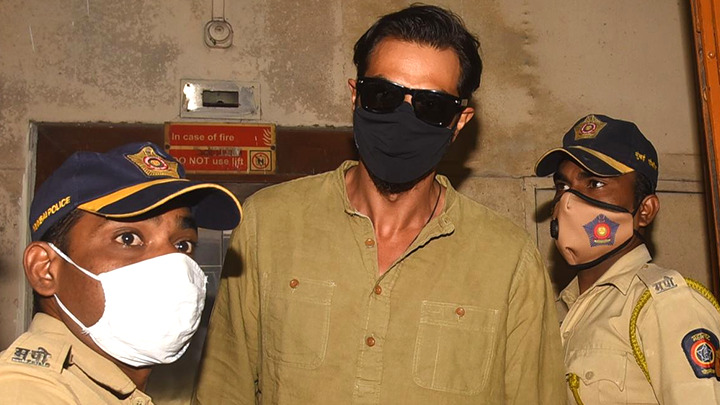 Arjun Rampal snapped while leaving the NCB office